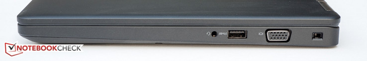 rechts: Audio-Kombibuchse, USB 3.0 mit Powershare, VGA, Nobel Wedge Lock-Slot