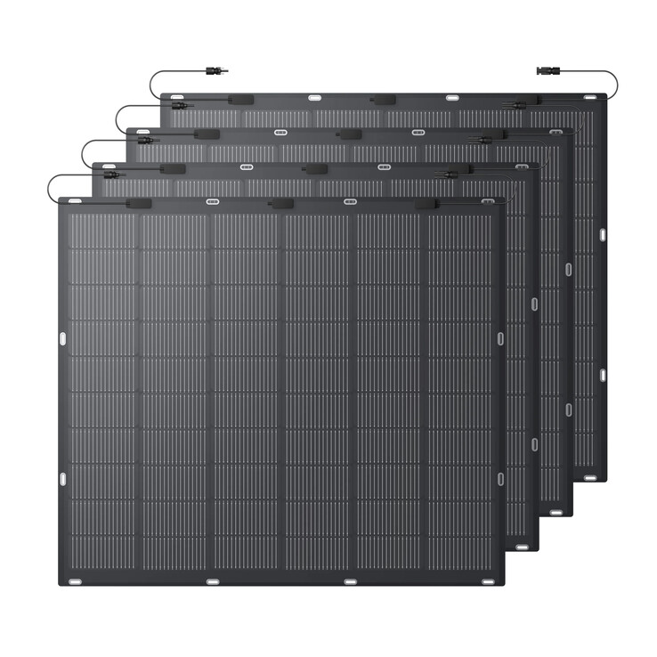 Die flexiblen Solarmodule kommen mit TOPCon-Technologie und wiegen jeweils nur 4,5 kg (Bildquelle: Anker)