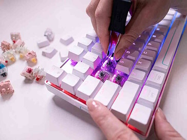 Die Taster lassen sich auswechseln (Bildquelle: Cherry)