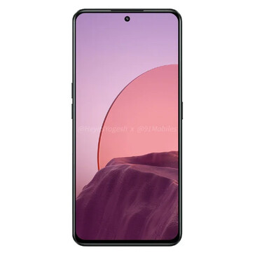 Das OnePlus 10R von vorne (Bild: @HeyitsYogesh/91mobiles)