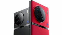 Aus dem geleakten Promovideo von Vivo stammt auch dieses Renderbild des Vivo X90 Pro+ in schwarzem und rotem Leder. 