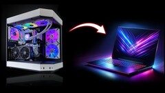 Ganze 14 Monate hat es gedauert, bis der DIY-Gaming-Laptop mit Desktop-Hardware fertig war. (Bildquelle: Socket Science/YouTube)