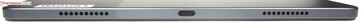 rechts: Lautsprecher, USB-C 2.0, Lautsprecher