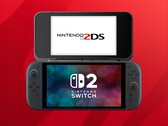 Mockup des 2DS/3DS-Zubehörs für den zweiten Bildschirm der Switch 2. (Bildquelle: Nintendo of America mit Änderungen)