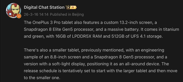 Geleakte Details zu den kommenden OnePlus Tablets.
