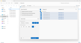 Alten und neuen Dateinamen eingeben.