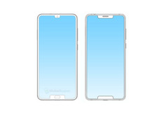 Zwei unterschiedliche Smartphone-Konzepte von ZTE, beide mit symmetrischer Notch.