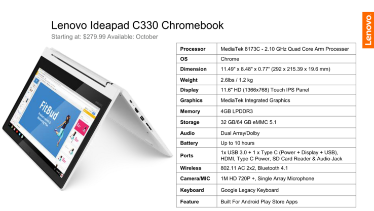 Lenovo Ideapad C330 Chromebook (Quelle: Lenovo)
