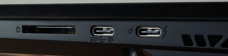 Anschlüsse rechts: SD-Kartenleser, USB-C (10 Gbit/s, DP), Thunderbolt 4