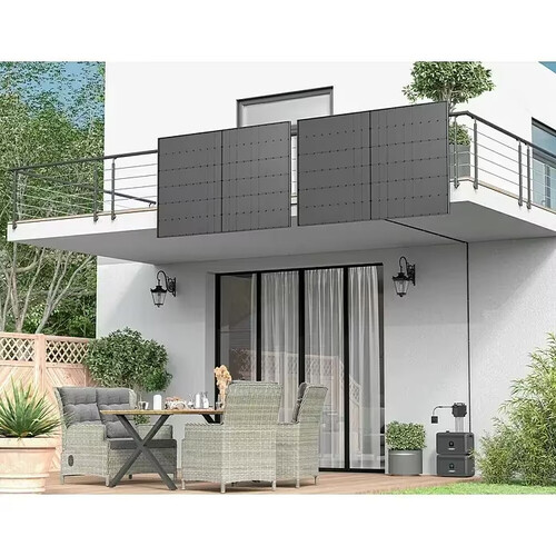 Beispiel für eine Montage - Die dargestellten Solarmodule können vom angebotenen Produkt bei Bauhaus abweichen