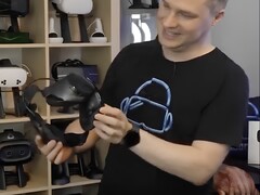 VoodooDE VR mit einem angeblichen Steam Frame Headset.