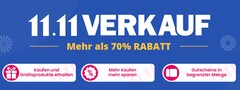 Der 11.11 Sale bei Geekmaxi verspricht Rabatte von 70 Prozent und mehr. (Bild: Geekmaxi)