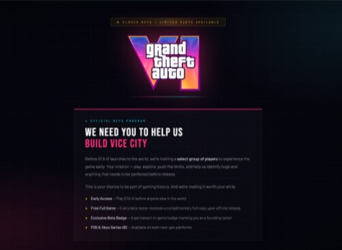 GTA 6 Early-Access Scam-Seite