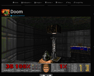Auf einem Chromebook läuft Doom, doch dabei handelt es sich leider um einen Flash-Port auf einer Gaming-Website.