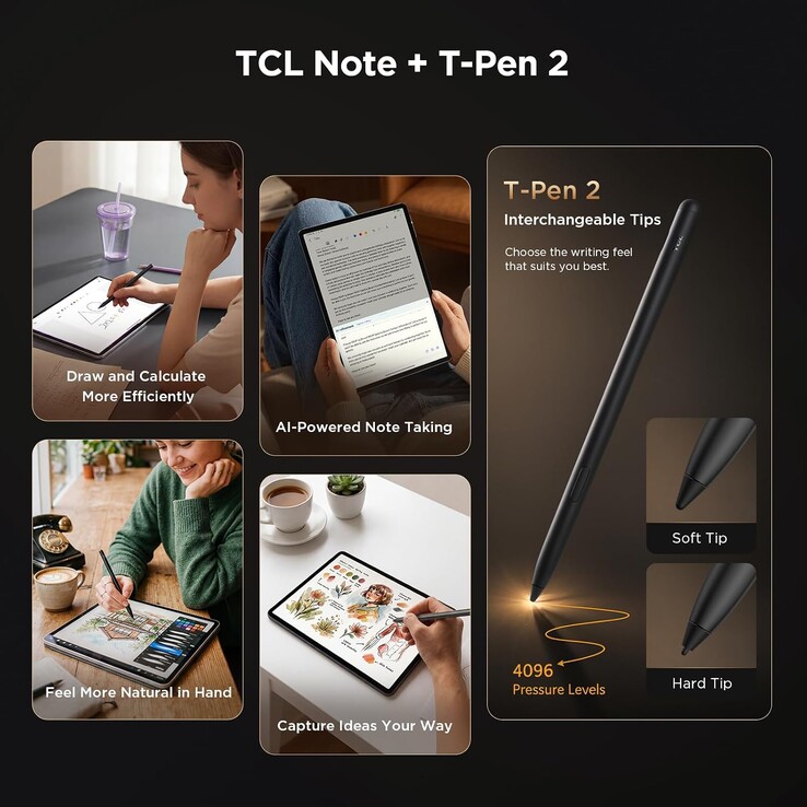 Das Tab A1 Plus NxtPaper unterstützt die Verwendung eines Stylus.