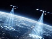 Eine Darstellung von mobilen Satellitenstrahlen.