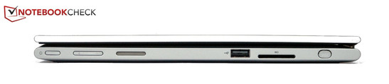 rechte Seite: USB 2.0, Kartenleser, Stylus