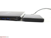 Die beiden USB-3.0-Ports sorgen für gute Übertragungsgeschwindigkeiten im Zusammenspiel mit externen Massenspeichern.