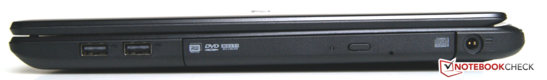 rechts: 2x USB 2.0, DVD-Laufwerk, Netzanschluss