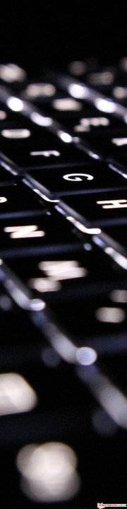 Die hintergrundbeleuchtete Tastatur...