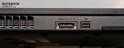 Links: Lüfteröffnung, USB & eSATA Kombiport, Mini-DisplayPort