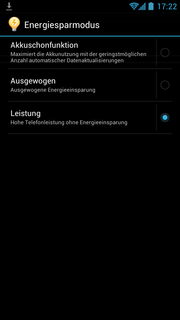 Veränderungen, wie etwa den Energiesparfunktionen.