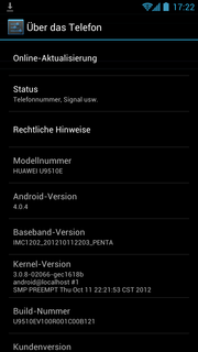 Also Software läuft Android 4.0.4 mit wenigen