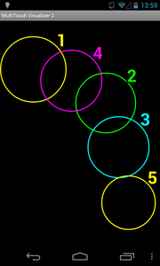 Das Display erkennt zehn Finger gleichzeitig und