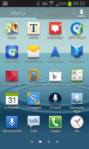 Android im verspielten Samsung-Kleid.