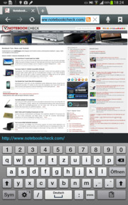 und die Tastatur nimmt im Hochkant-Modus wenig Platz weg.