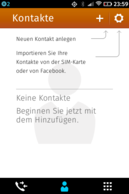 Kontakte lassen sich auch von Facebook importieren.