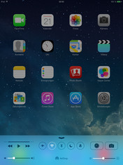 Der Start-Screen des iPad Mini Retina.