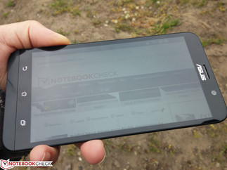 sehr gute Lesbarkeit im Schatten, an bewölkten Tagen aber gerade mal durchschnittlich