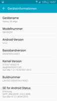 Aktuelles Android 5.0.2 Lollipop ist an Bord.