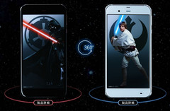 Das Star Wars Mobile von Sharp gibt es in einer Light- und Dark-Side-Edition.