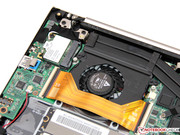 Gleich zwei Lüfter transportieren die Wärme nach draußen, ...