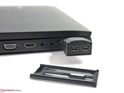 Fehlende Ports können per ExpressCard/34 ergänzt werden.