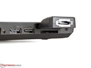 Fehlende Schnittstellen, wie hier eSATA, können per ExpressCard/34 nachgerüstet werden.