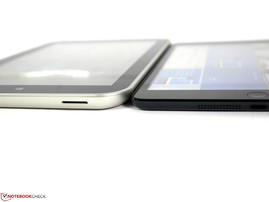 Toshiba Encore WT8 (l) und iPad Mini (r) im Vergleich