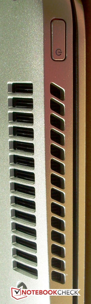 Power-Button und Luftauslass