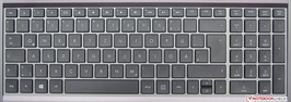 Die Tastatur ist mit einem Spritzwasserschutz versehen.
