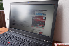 im Freien mit Reflexion