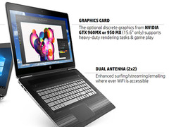 HP Pavilion Notebooks mit Nvidia Geforce GTX 950MX oder 960MX GPUs?