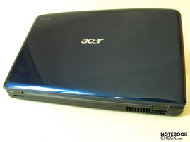 Acer Aspire 5536G Rückseite: Akku, Lüfteröffnung