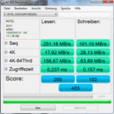 AS SSD Test: 251 MB/s Lesen