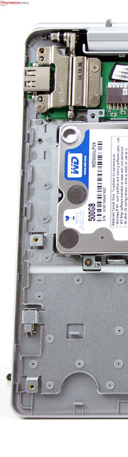 Notanker: die eingebaute Festplatte hängt am USB-BUS und liefert schlechte Durchsätze.