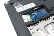Zusätzlich zur Festplatte kann eine mSATA SSD nachgerüstet werden.