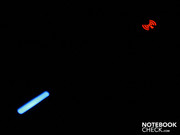 Der Lichteffekt der LEDs fällt  deutlich dezenter aus, als in den bisherigen Acer Laptops.