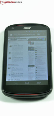 Das Display misst 4,5 Zoll und arbeitet mit IPS-Technologie.