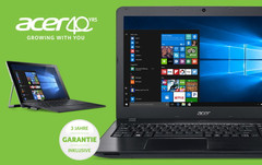 40 Jahre Acer: Aspire F 15 &amp; Switch Alpha 12 mit Garantieverlängerung